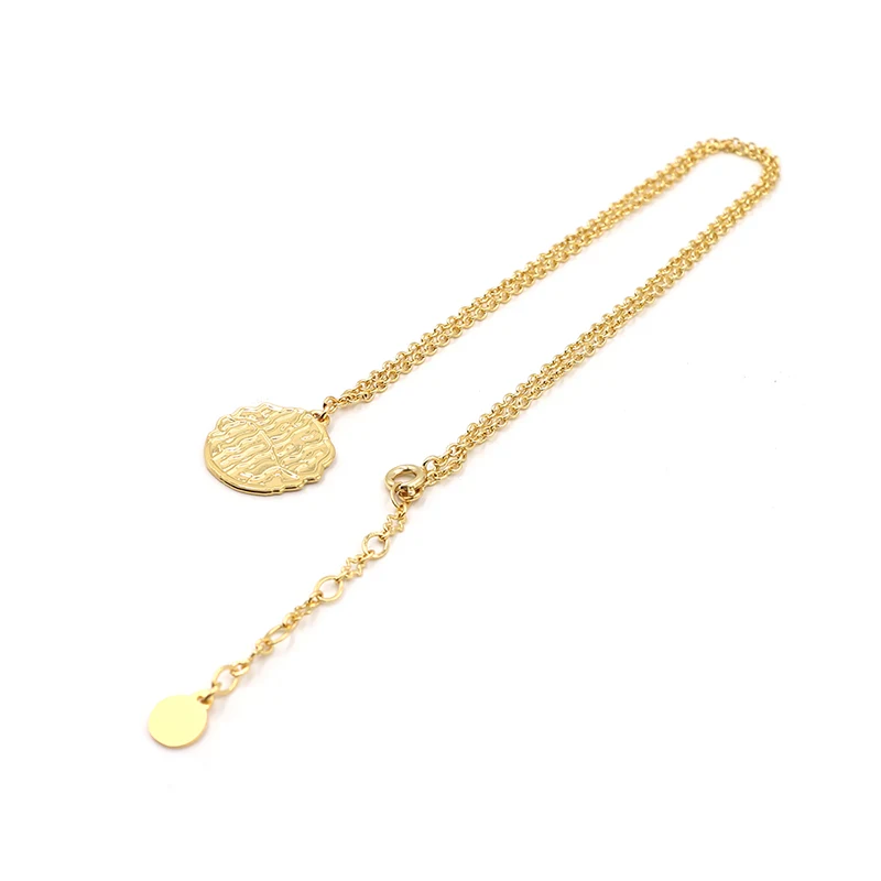 Collier pendentif lignes incurvé