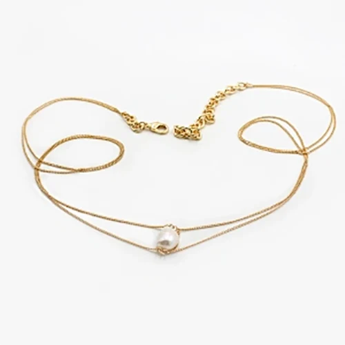 Collier en double couches en eau douce