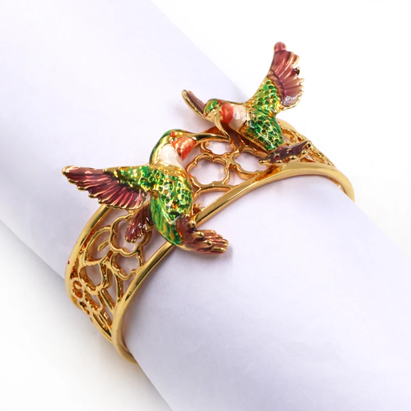 Bracelet d'oiseau d'ormel plaqué or