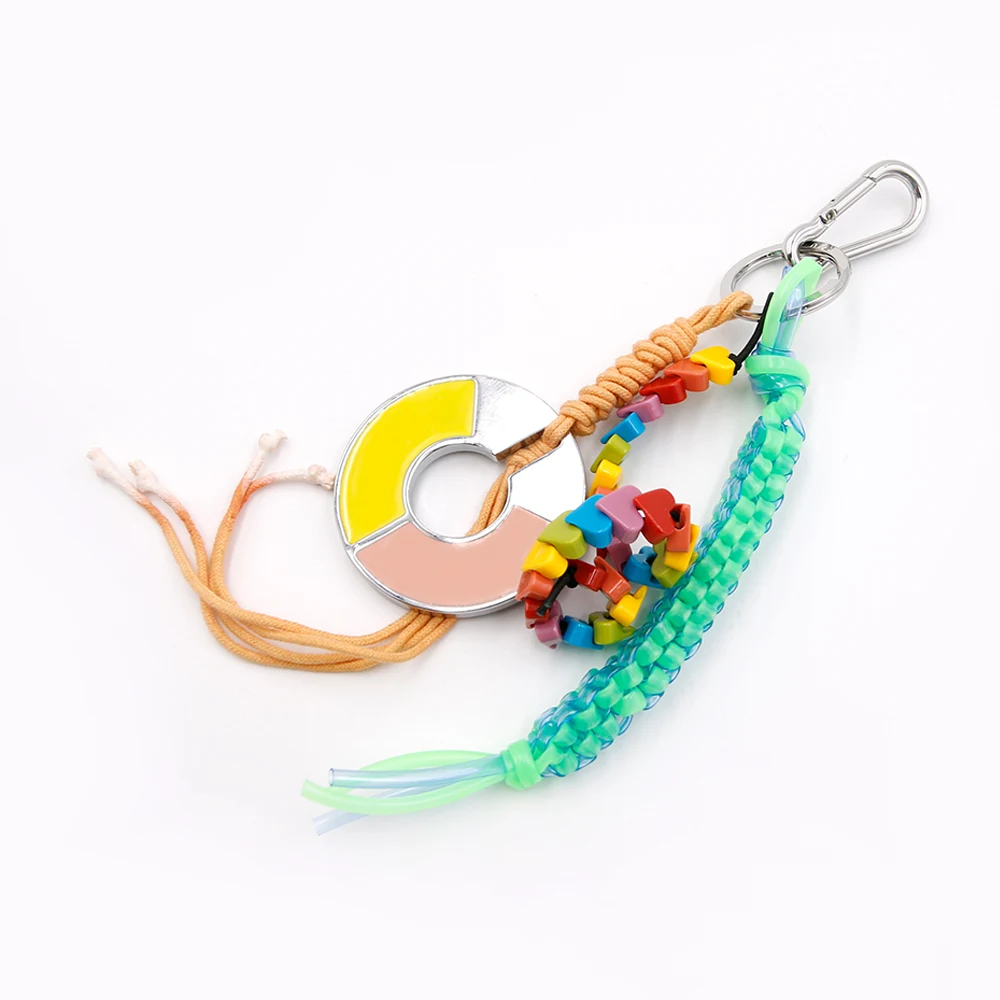 Porte-clés tissé multicolors