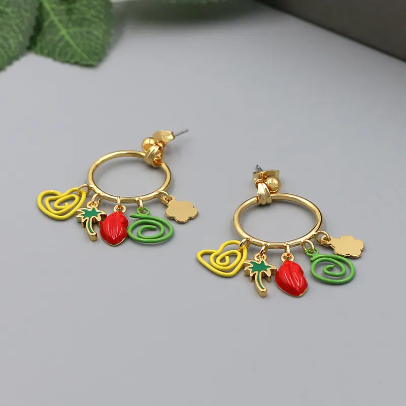Boucles d'oreilles en émail personnalisé
