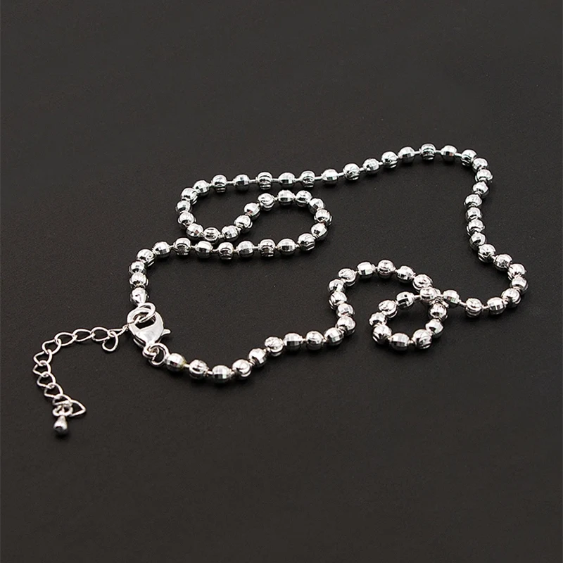 Collier de chaîne à billes à facettes simples